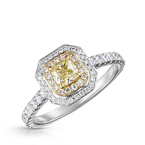 Кольцо из белого золота с бриллиантами