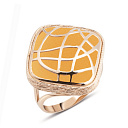 Кольцо из желтого золота с цитрином