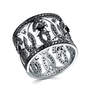 Кольцо из белого золота с бриллиантами