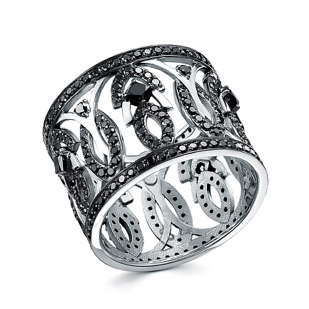 Кольцо из белого золота с бриллиантами