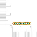 Кольцо из желтого золота с бриллиантами, изумрудами