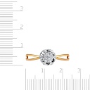 Кольцо из красного золота с фианитом