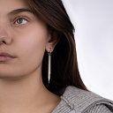 Серьги с английским замком из серебра