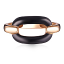 Кольцо из красного золота с эмалью