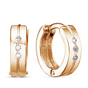 Серьги из красного золота с фианитами