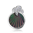 Подвеска из серебра с перламутром, фианитом