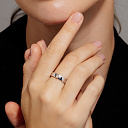 Кольцо из серебра с бриллиантом