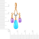 Подвеска из красного золота с бриллиантами, аметистом