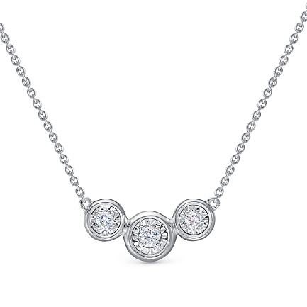 Колье из белого золота с бриллиантами