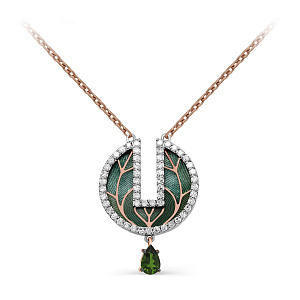 Колье из красного золота с бриллиантами