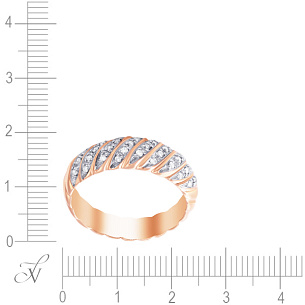 Кольцо из желтого золота с бриллиантом