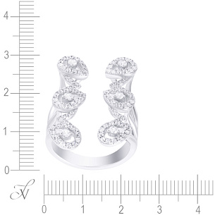 Кольцо из серебра с фианитом