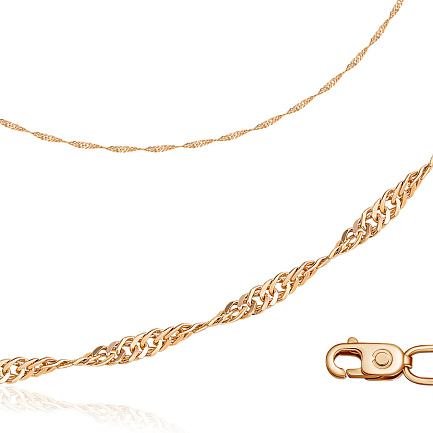 Браслет автомат из красного золота, плетение двойное панцирное