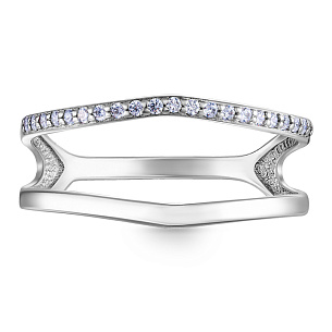 Кольцо из серебра с фианитом