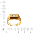 Печатка из желтого золота с бриллиантом