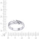 Кольцо обручальное из белого золота с бриллиантами