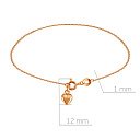 Браслет на ногу декоративный из красного золота