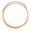 Кольцо из красного золота с фианитом