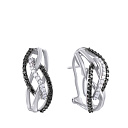 Серьги из белого золота с бриллиантами