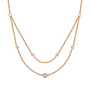 Колье из красного золота с бриллиантами