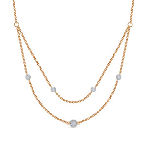 Колье из красного золота с бриллиантами