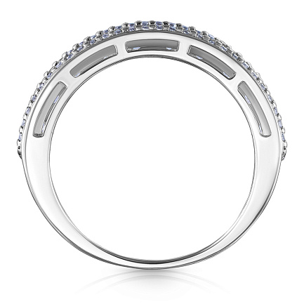 Кольцо из серебра с фианитом