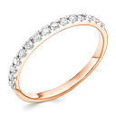 Кольцо из красного золота с бриллиантами