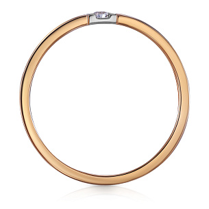 Кольцо обручальное из красного золота