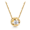 Колье из желтого золота с бриллиантом