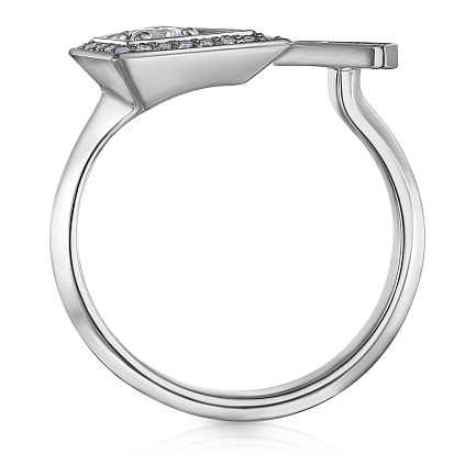 Кольцо из белого золота с бриллиантами