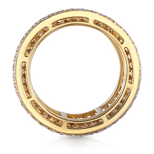 Кольцо из желтого золота с бриллиантами