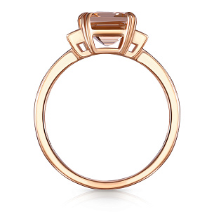 Кольцо из красного золота с морганитом