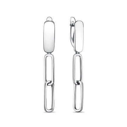 Серьги с английским замком из серебра