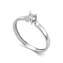 Кольцо из белого золота с бриллиантом