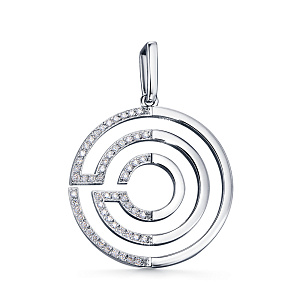Подвеска из белого золота с бриллиантами