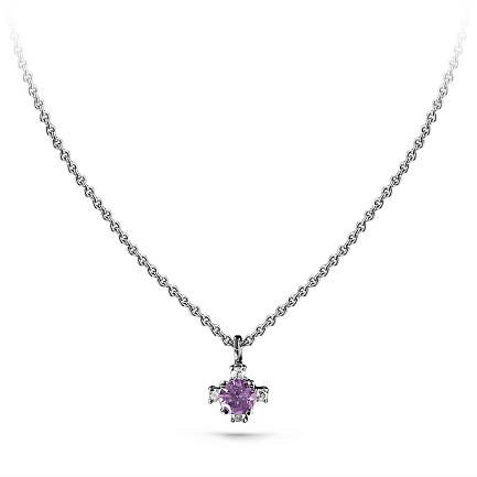 Колье из белого золота с бриллиантами