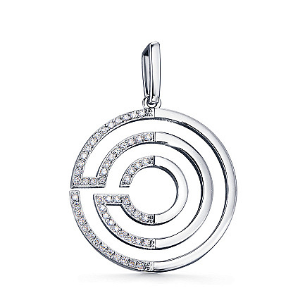 Подвеска из белого золота с бриллиантами