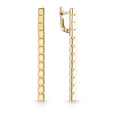 Серьги с английским замком из желтого золота