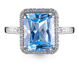 Кольцо из белого золота с топазом