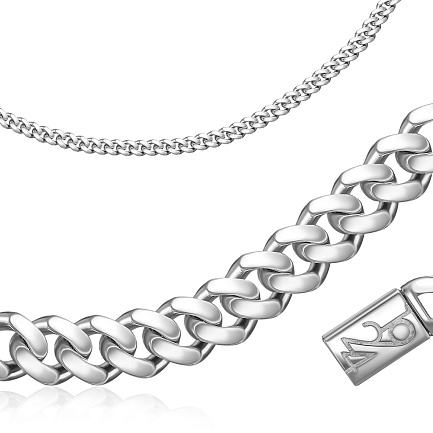 Цепь декоративная из серебра