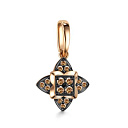 Подвеска из красного золота с бриллиантами
