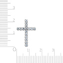 Крест декоративный из белого золота с бриллиантами