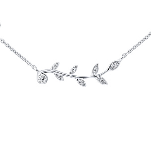 Колье из белого золота с бриллиантами