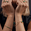 Браслет декоративный из желтого золота с бриллиантами