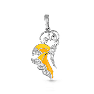 Подвеска из серебра с фианитами