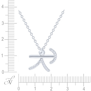 Подвеска из серебра с фианитом