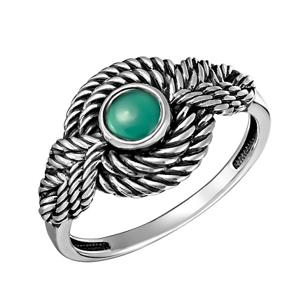 Кольцо из серебра с ониксом