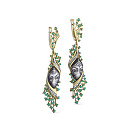 Серьги с английским замком из желтого золота с бриллиантами