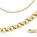 Цепь автомат из серебра, плетение бельцер (ролло)