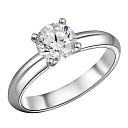 Кольцо из белого золота с бриллиантом